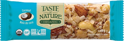 TASTE OF NATURE BARRETTA AL COCCO BIO VEGAN AD ALTO CONTENUTO DI FIBRE 40 G - farmasorriso.com