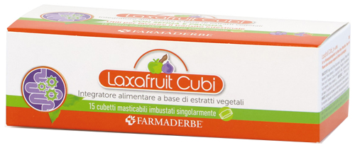 LAXAFRUIT 15 CUBETTI MASTICABILI 150 G - farmasorriso.com