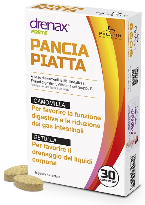 DRENAX FORTE PANCIA PIATTA 30 COMPRESSE - farmasorriso.com