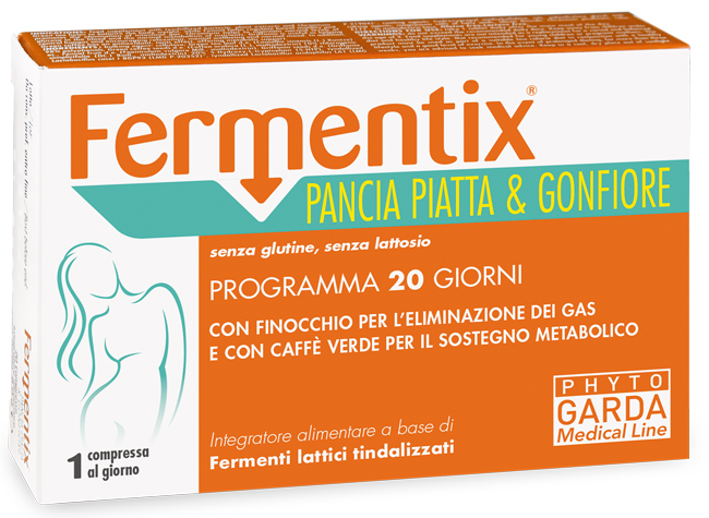 FERMENTIX PANCIA PIATTA E GONFIORE 20 COMPRESSE - farmasorriso.com