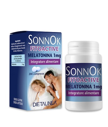 SONNOK FITOACTIVE MELATONINA 1MG 200 COMPRESSE DIETALINEA - farmasorriso.com