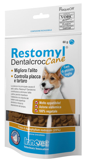 RESTOMYL DENTALCROC CANI PICCOLA TAGLIA BUSTA 60 G - farmasorriso.com