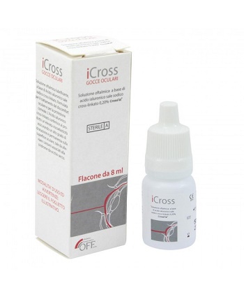 ICROSS GOCCE OCULARI SOLUZIONE OFTALMICA ACIDO IALURONICO CROSS-LINKATO 0,2% 8 ML - farmasorriso.com