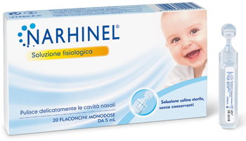 SOLUZIONE FISIOLOGICA PER ASPIRATORE NASALE NARHINEL 20 FIALE X 5 ML BIPACK - farmasorriso.com
