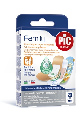 CEROTTO PIC STRIP FAMILY 20 PEZZI ANTIBATTERICO CON TAMPONE - farmasorriso.com