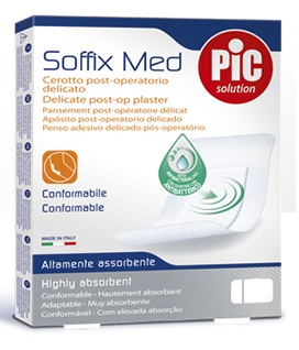 CEROTTO PIC SOFFIX MED IN TNT CON TAMPONE CENTRALE ASSORBENTE STERILE MONOUSO 30X10 CM STERILI ANTIBATTERICO 3 PEZZI - farmasorriso.com