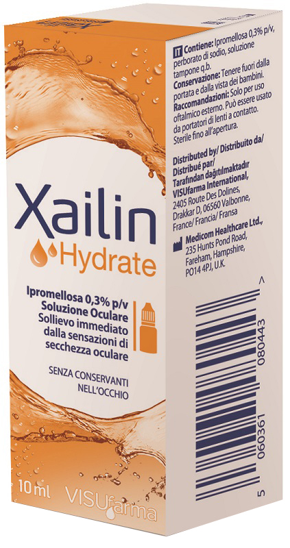 XAILIN HYDRATE GOCCE OCULARI IPROMELLOSA 0,3% FLACONE MULTIDOSE 10 ML - farmasorriso.com