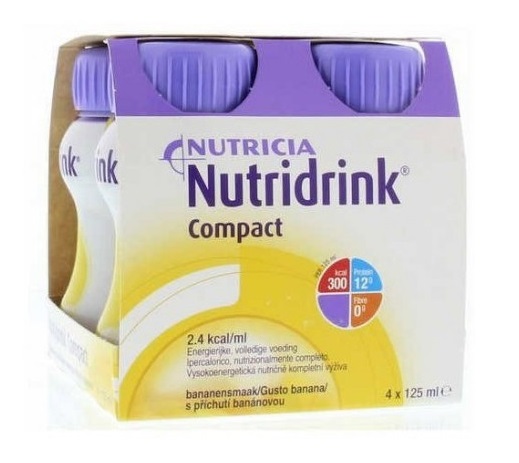 NUTRICIA NUTRIDRINK COMPACT GUSTO BANANA 4 BOTTIGLIE DA 125 ML - farmasorriso.com