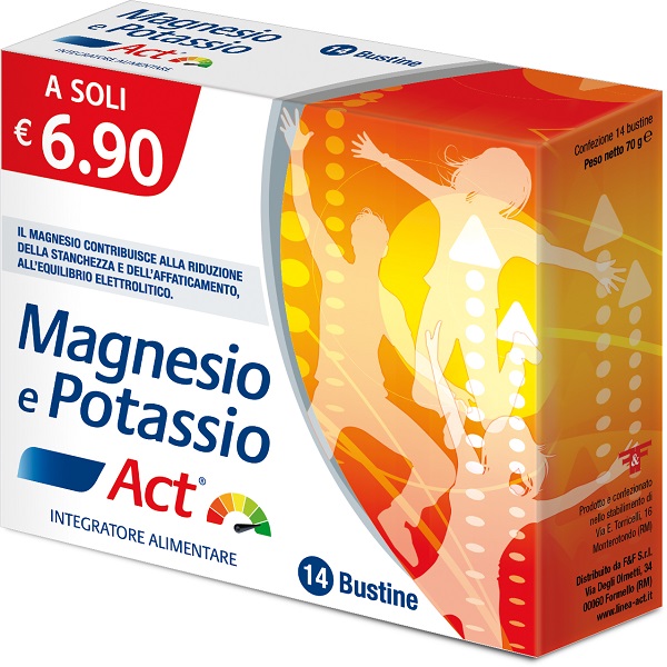 MAGNESIO E POTASSIO ACT 14 BUSTINE 5 G - farmasorriso.com