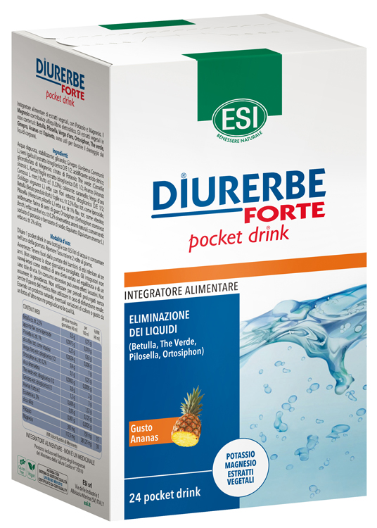 ESI DIURERBE FORTE POCKET DRINK ANANAS 24 X 20 ML - farmasorriso.com