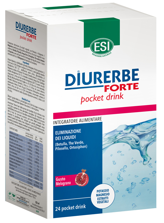 ESI DIURERBE FORTE POCKET DRINK MELOGRANO 24 X 20 ML - farmasorriso.com