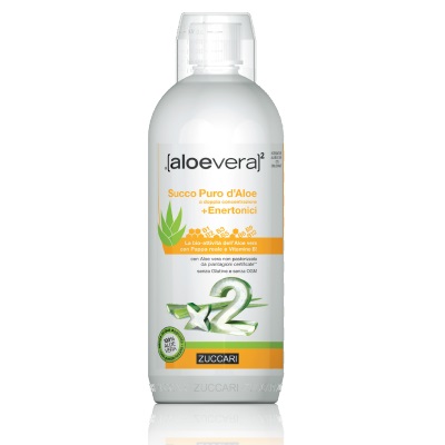 ALOEVERA2 SUCCO PURO D'ALOE DOPPIA CONCENTRAZIONE + ENERTONICI 1 LITRO - farmasorriso.com