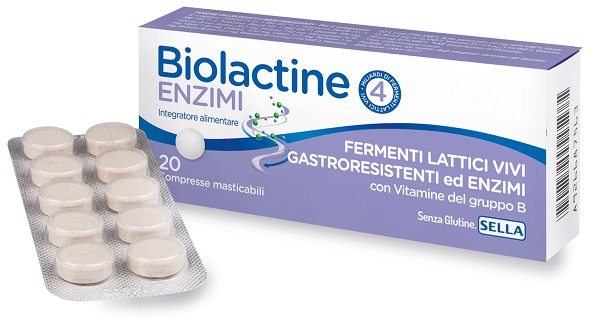 BIOLACTINE ENZIMI 20 COMPRESSE NUOVA FORMULA - farmasorriso.com