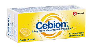 CEBION EFFERVESCENTE VITAMINA C LIMONE 10 COMPRESSE - farmasorriso.com