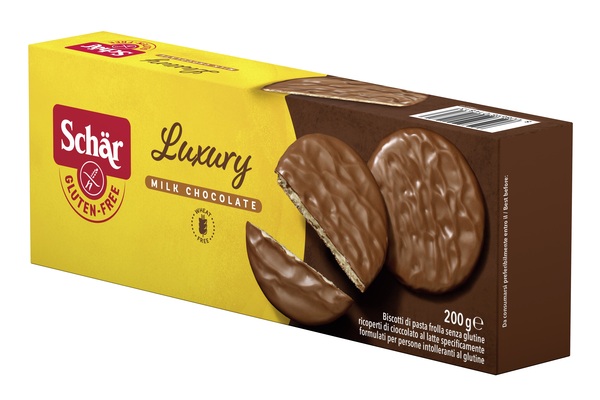 SCHAR LUXURY BISCOTTI DI PASTA FROLLA RICOPERTI DI CIOCCOLATO AL LATTE 200 G - farmasorriso.com