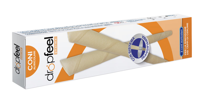 DROPFEEL PHARMA CONI AURICOLARI CON SISTEMA FRANGIFIAMMA 2 PEZZI - farmasorriso.com