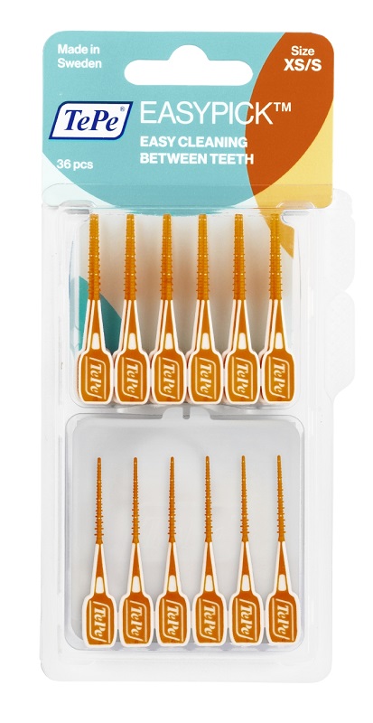 TEPE SCOVOLINI EASYPICK EXTRASMALL/SMALL ARANCIONE 36 PEZZI - farmasorriso.com