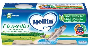 MELLIN OMOGENEIZZATO NASELLO 2 X 80 G - farmasorriso.com
