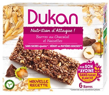 DUKAN BARRETTA CIOCCOLATO/NOCCIOLA 6 PEZZI 25 G - farmasorriso.com