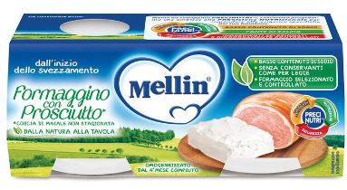 MELLIN BABY FORMAGGINO CON PROSCIUTTO 2 X 80 G - farmasorriso.com