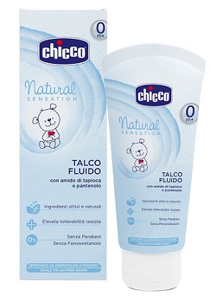 CHICCO TALCO FLUIDO NATURAL SENSATION 100 ML - farmasorriso.com