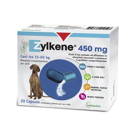 ZYLKENE CANI GROSSA TAGLIA 15-60KG 20 CAPSULE DA 450 MG - farmasorriso.com
