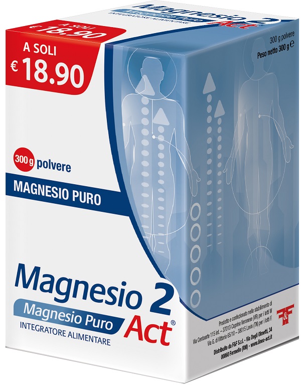 MAGNESIO 2 MAGNESIO PURO ACT POLVERE 300 G - farmasorriso.com