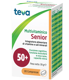 MULTIVITAMINICO SENIOR TEVA 30 COMPRESSE 39 G - farmasorriso.com
