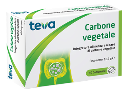 CARBONE VEGETALE TEVA 40 COMPRESSE 16,2 G - farmasorriso.com