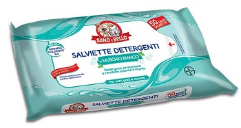 SANO E BELLO SALVIETTE DETERGENTI MUSCHIO BIANCO 50 PEZZI - farmasorriso.com