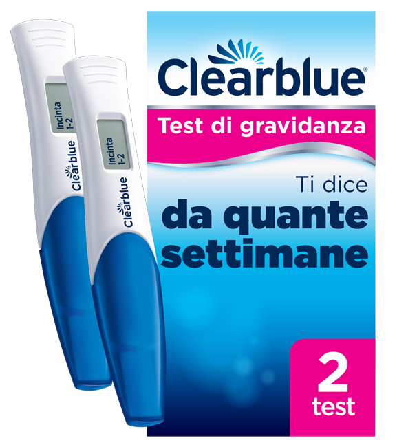 TEST DI GRAVIDANZA CLEARBLUE CON INDICATORE DELLE SETTIMANE 2 PEZZI - farmasorriso.com