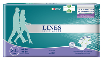 LINES SPECIALIS PANNOLONE A MUTANDINA MAXI MEDIA FARMA 20 PEZZI - farmasorriso.com