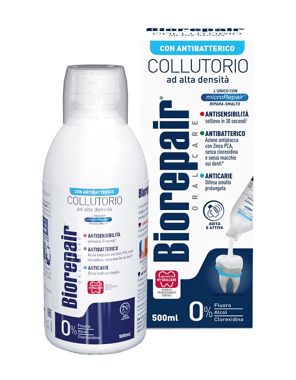 BIOREPAIR ORAL CARE COLLUTORIO ALTA INTENSITA' 3IN1 ANTISENSIBILITA', ANTIBATTERICO, ANTICARIE 500 ML - farmasorriso.com