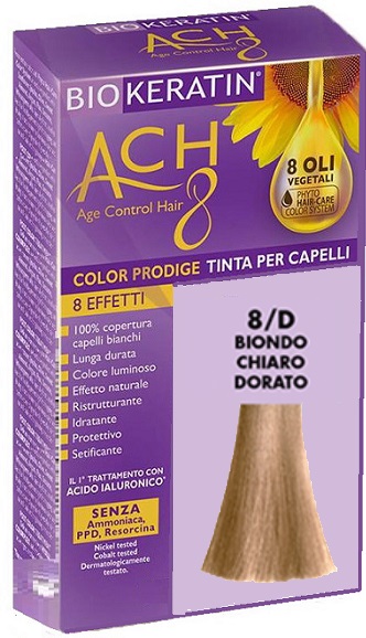 BIOKERATIN ACH8 COLOR PRODIGE 8/D BIONDO CHIARO DORATO - farmasorriso.com