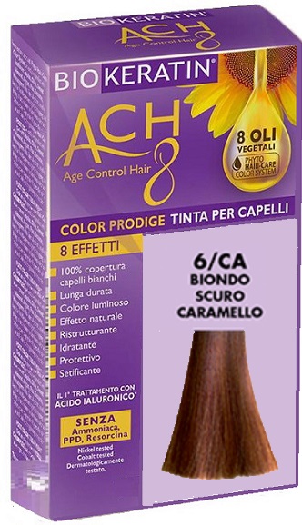 BIOKERATIN ACH8 COLOR PRODIGE 6/CA BIONDO SCURO CARAMELLO - farmasorriso.com
