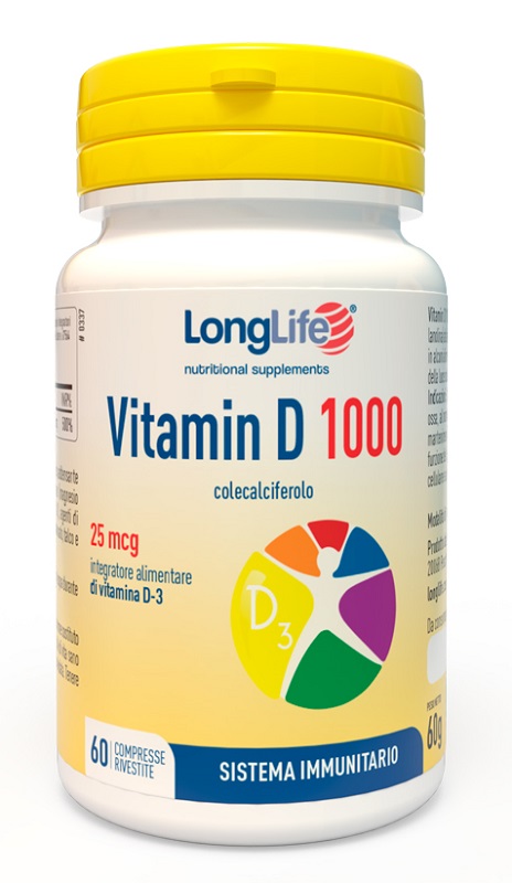 LONGLIFE VITAMIN D 1000UI 60 COMPRESSE RIVESTITE - farmasorriso.com