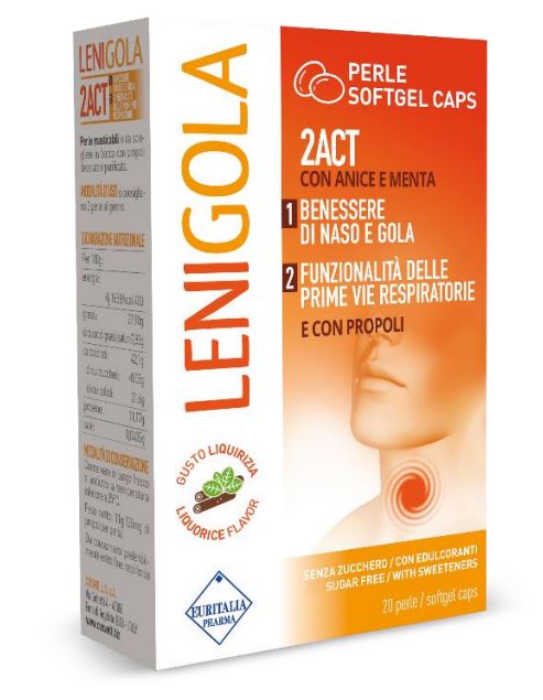 LENIGOLA 20 PERLE SOFTGEL CAPS LIQUIRIZIA - farmasorriso.com