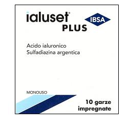 GARZA IMPREGNATA IALUSET FERITE E USTIONI NON INFETTE 10X10 CM 10 PEZZI - farmasorriso.com