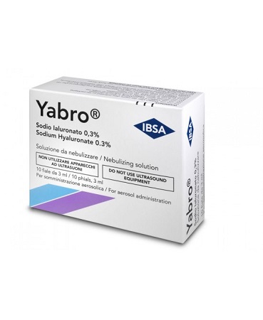 YABRO 10 FIALE 3ML ACIDO IALURONICO 0,3% SOLUZIONE PER NEBULIZZATORE - farmasorriso.com