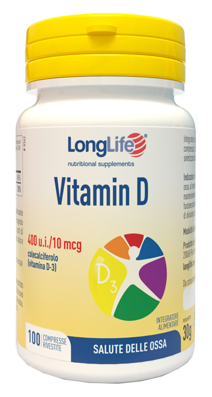 LONGLIFE VITAMIN D 400UI 100 COMPRESSE RIVESTITE - farmasorriso.com
