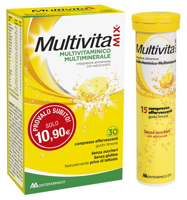 MULTIVITAMIX SENZA ZUCCHERO 30 COMPRESSE EFFERVESCENTI - farmasorriso.com