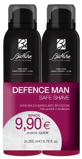 DEFENCE MAN SCHIUMA BARBA 2 BOMBOLE 200 ML - farmasorriso.com