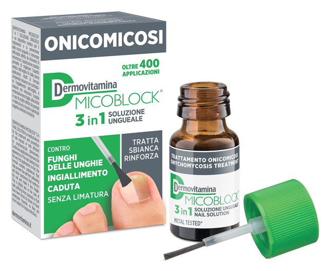 DERMOVITAMINA MICOBLOCK 3 IN 1 ONICOMICOSI SOLUZIONE UNGUEALE 7 ML - farmasorriso.com