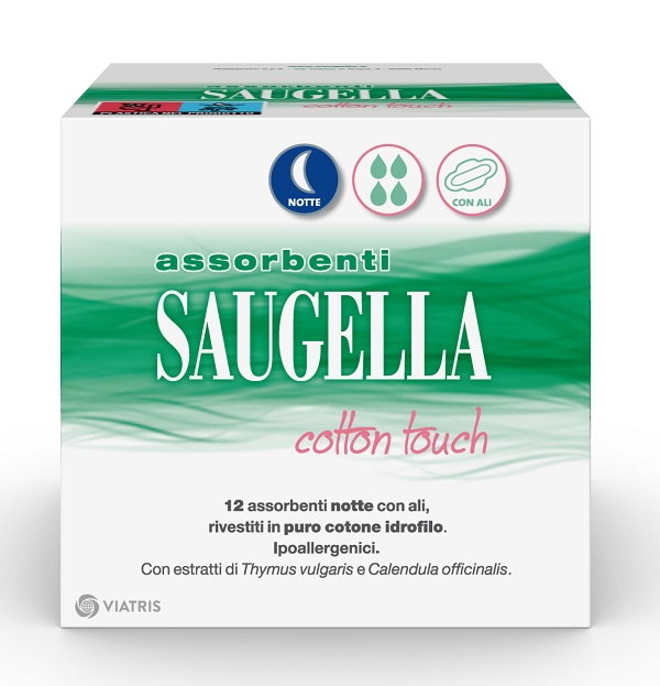 SAUGELLA COTTON TOUCH ASSORBENTI NOTTE 12 PEZZI - farmasorriso.com