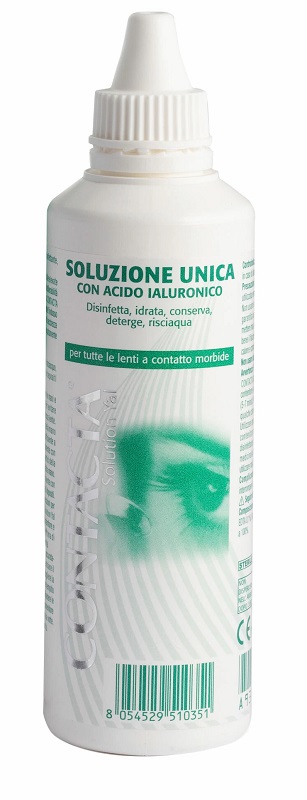 SOLUZIONE OCULARE CON ACIDO IALURONICO CONTACTA 100 ML MARCHIO CE - farmasorriso.com