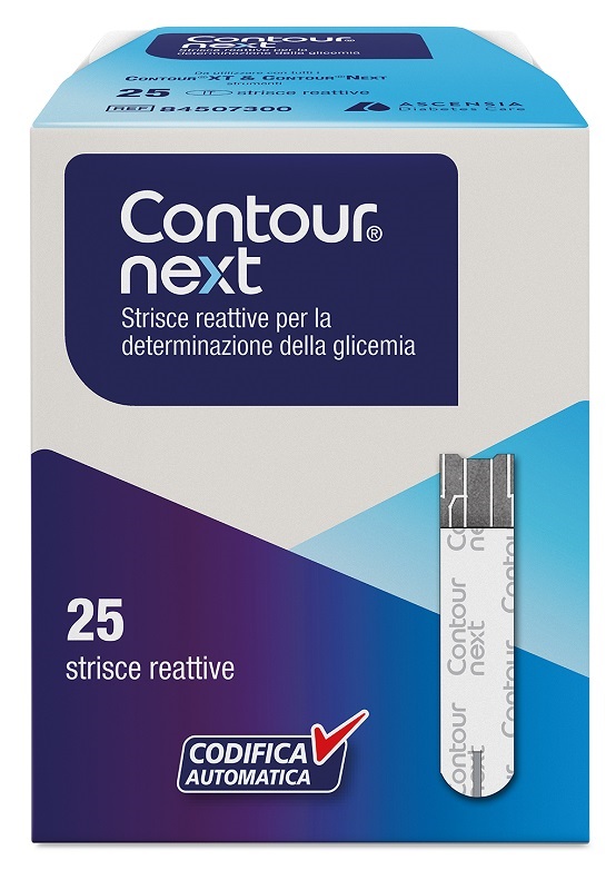 STRISCE MISURAZIONE GLICEMIA CONTOUR NEXT 25 PEZZI - farmasorriso.com