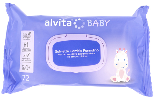ALVITA BABY SALVIETTE CAMBIO PANNOLINO 72 PEZZI - farmasorriso.com