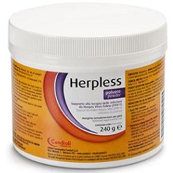 HERPLESS POLVERE BARATTOLO 240 G CON MISURINO - farmasorriso.com