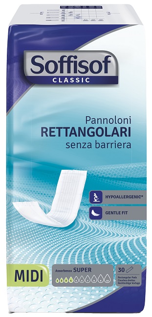 SOFFISOF CLASSIC PANNOLONE RETTENGOLARE SENZA BARRIERA 30 PEZZI - farmasorriso.com