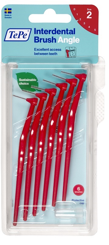 TEPE ANGLE SCOVOLINO ROSSO 0,5MM 6 PEZZI - farmasorriso.com